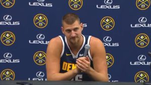 Nikola Jokic Had Bad News About His Sweet New Facial Hair at Nuggets' Media Day