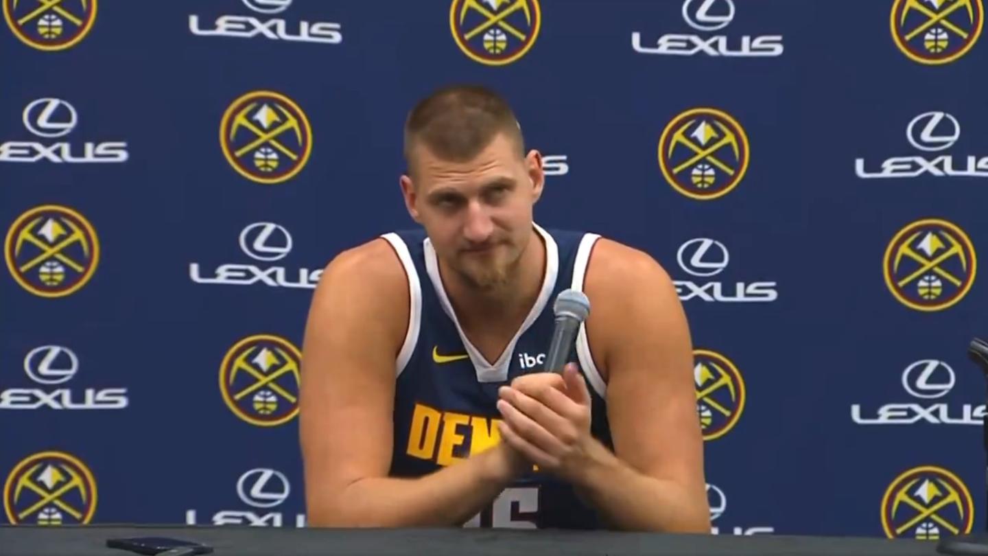 Nikola Jokic Had Bad News About His Sweet New Facial Hair at Nuggets' Media Day