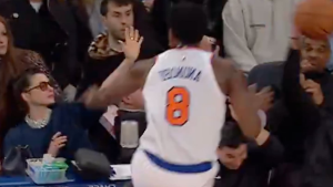 OG Anunoby Almost Crashed into Anne Hathaway While Hustling For a Loose Ball