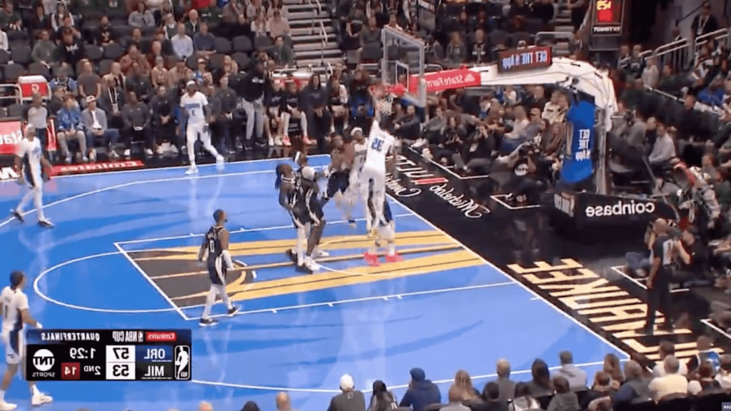 Goga Bitadze Throws Down Powerful Poster Dunk Over Giannis Antetokounmpo