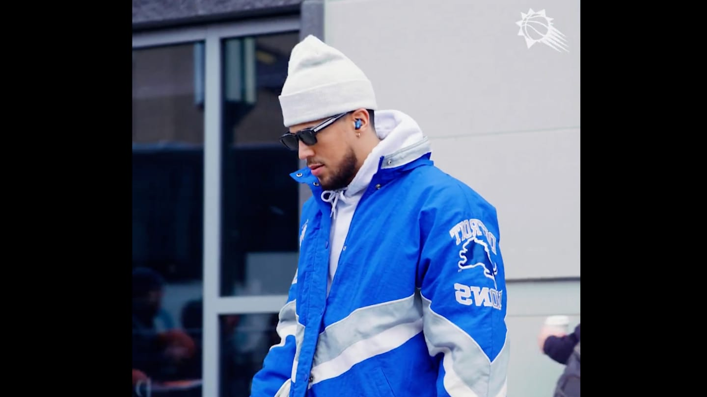 Michigan Native Devin Booker Gives Subtle Nod to Detroit Lions During Game vs. Pistons