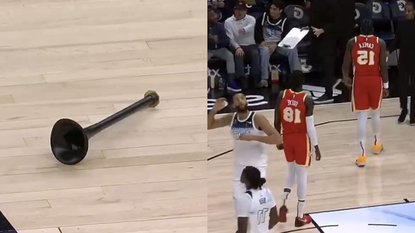 Rudy Gobert Nearly Got Hit In Head With Piece of Falling Jumbotron in Wolves vs. Hawks