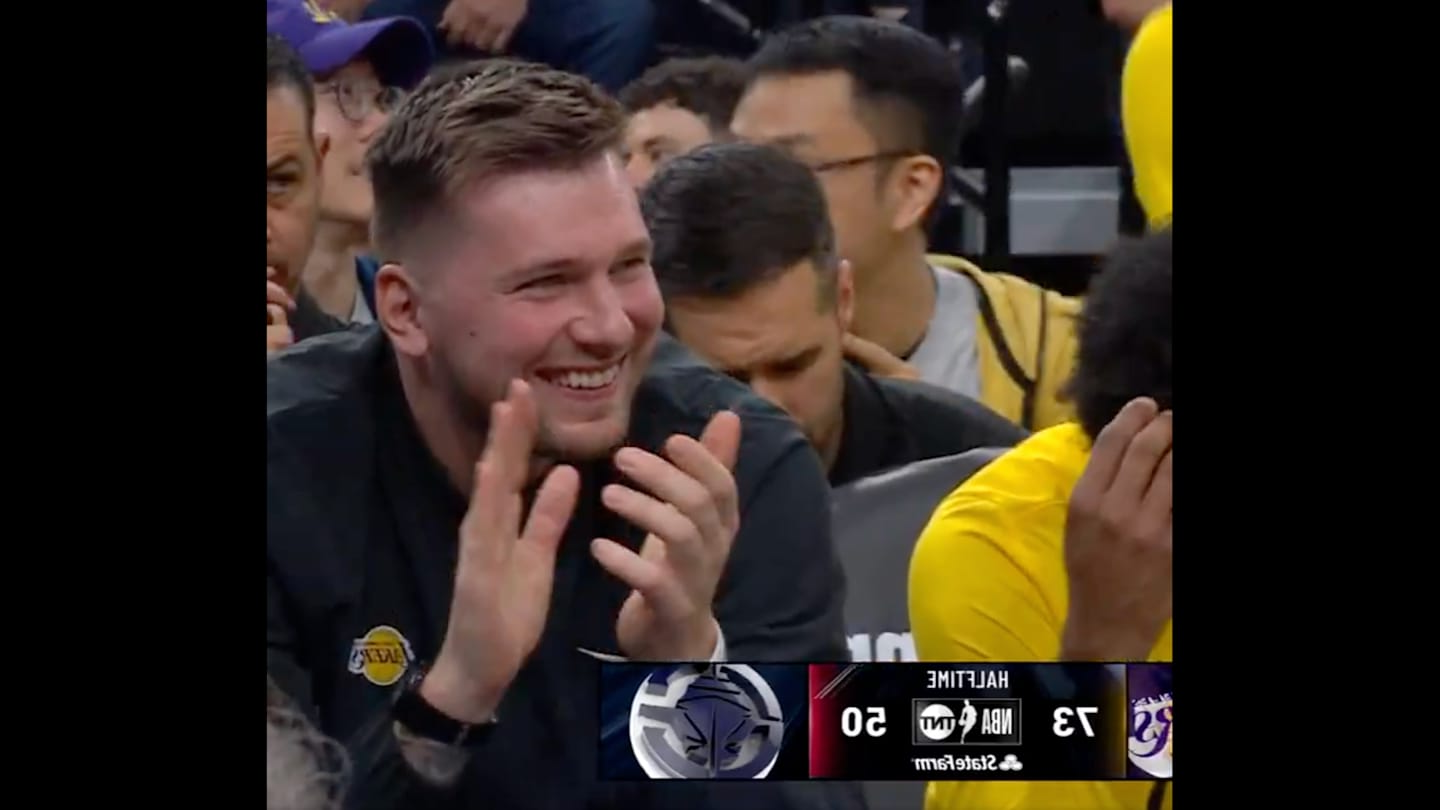 LeBron James Finished Huge Half for Lakers With an And-One and Luka Doncic Loved It