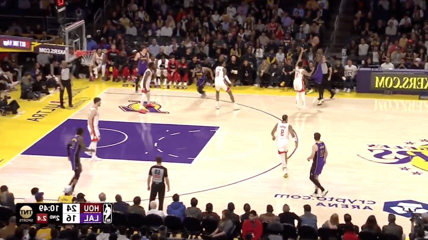 LeBron James Drilled Wild One-Legged Three-Pointer to Beat Shot Clock vs. Rockets