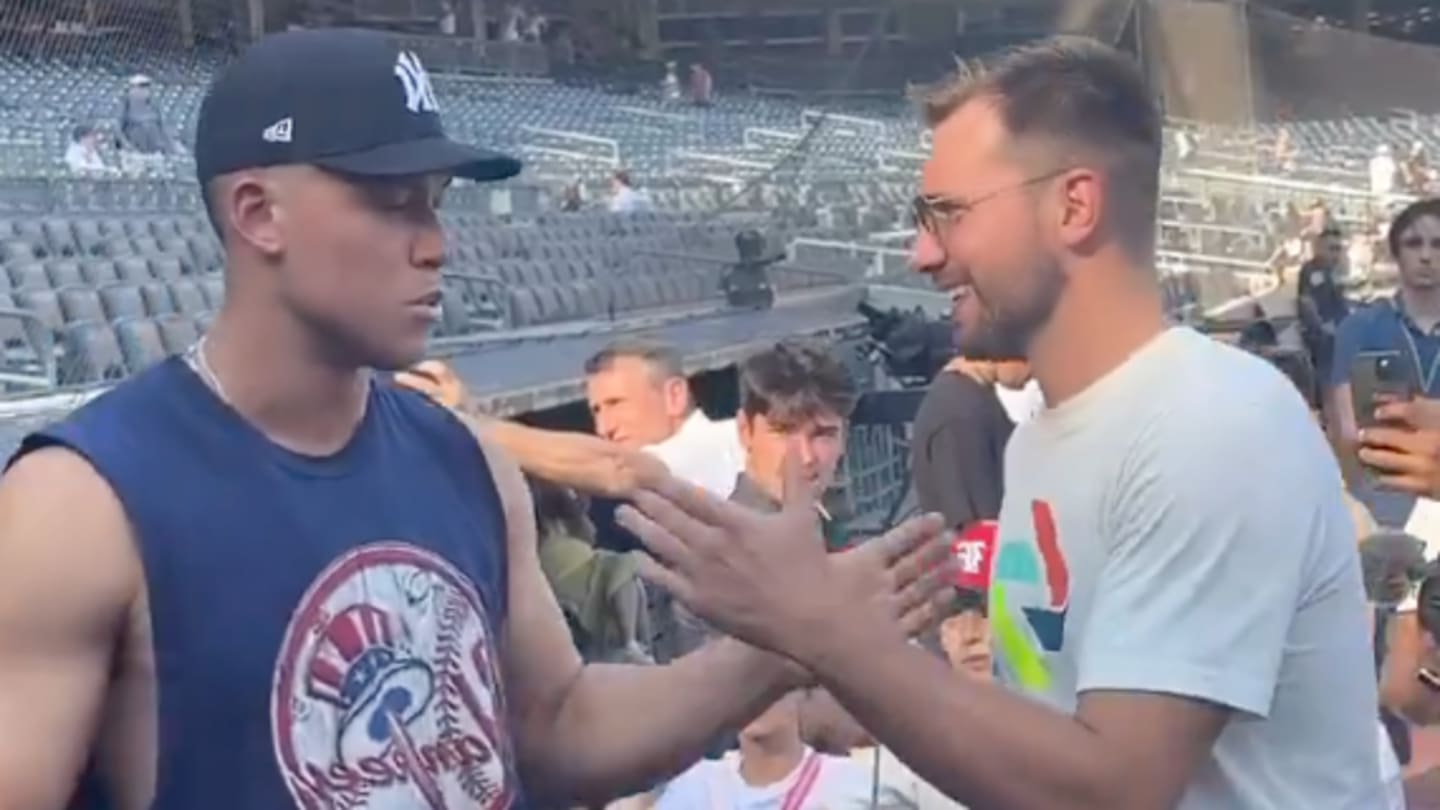 Aaron Judge Met Luka Doncic, Gave Lakers Star Two Cool Gifts Before Yankees Game
