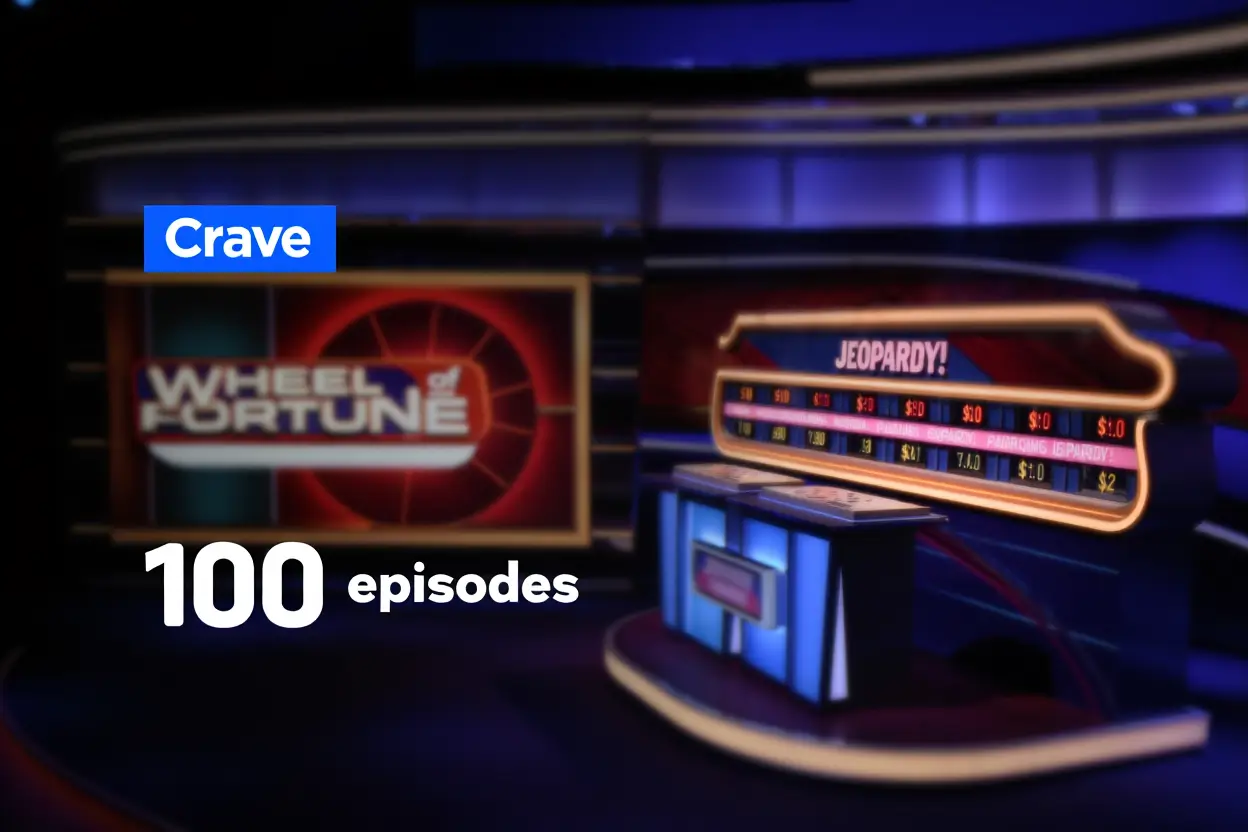 Crave lands Jeopardy! & Wheel: 100 episodes, next‑day from Sept. 9—what changes