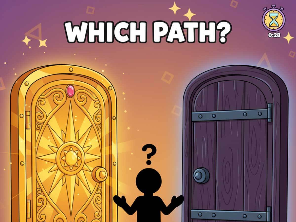 How you choose between these two puzzling doors instantly reveals surprising hidden traits about your personality
