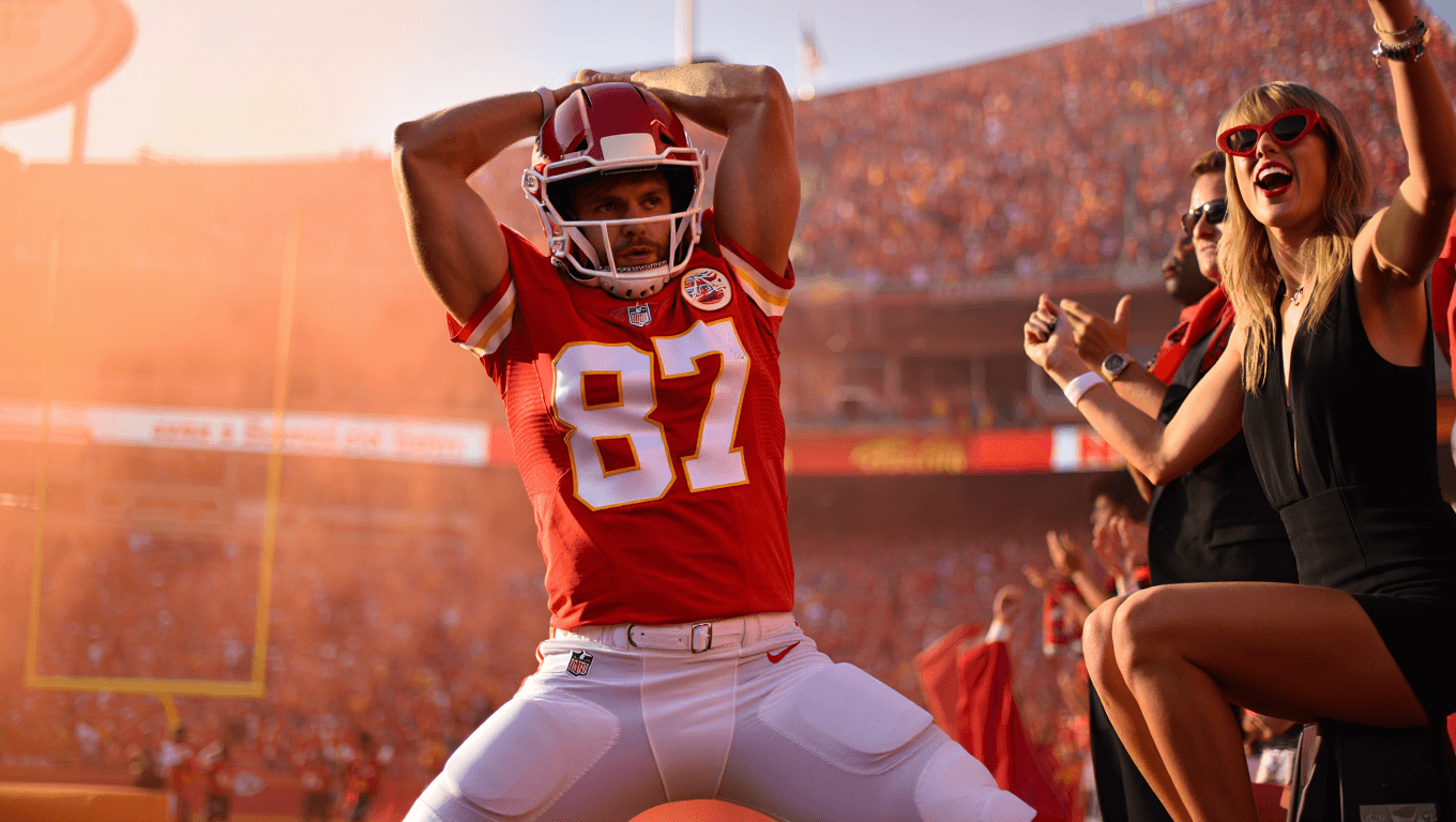 Taylor Swift cheers fiancé Travis Kelce's historic 100th NFL touchdown at Chiefs game