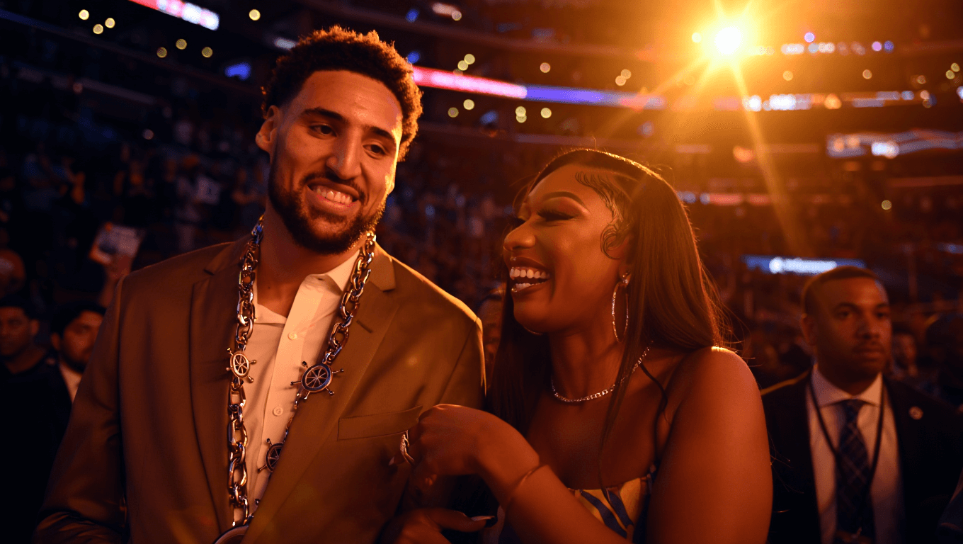 Klay Thompson and Megan Thee Stallion go viral at first Mavericks game debut