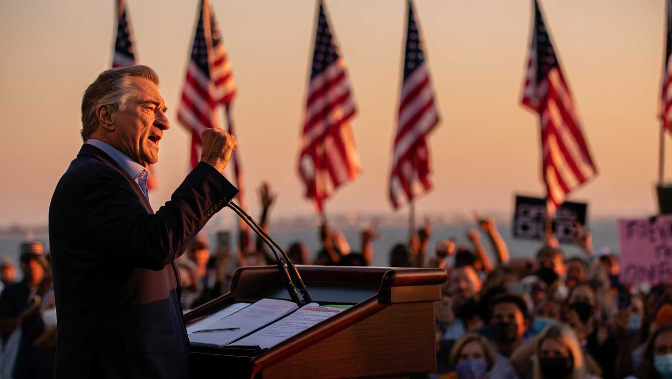Robert De Niro rallies support for No Kings protests against Trump
