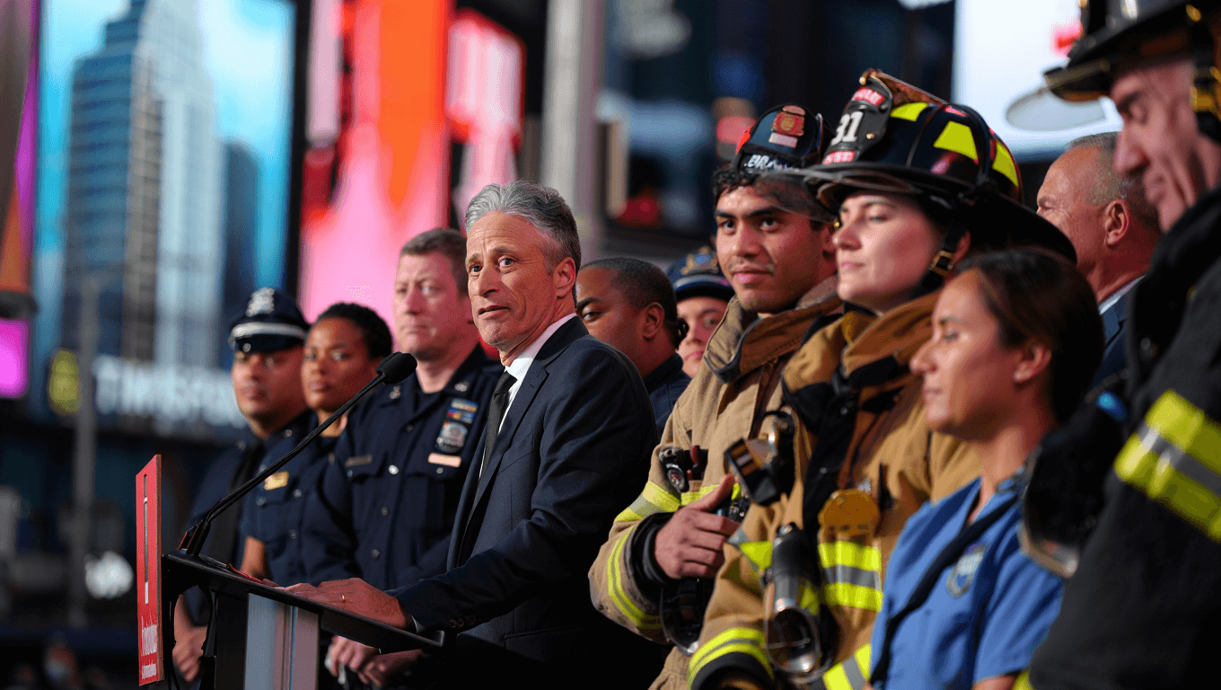 National First Responders Day honors heroes with Jon Stewart hosting Times Square ceremony