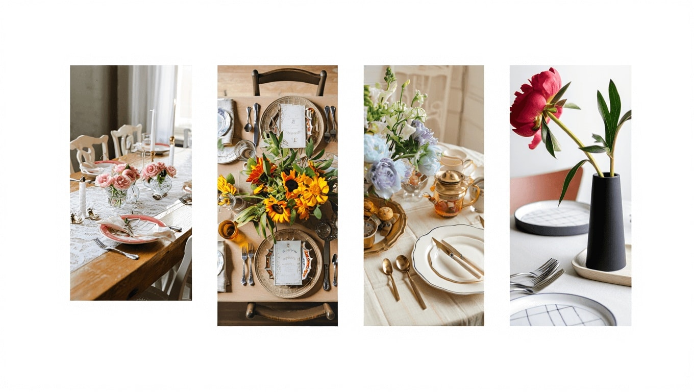 Cuatro ideas para decorar la mesa en el Día de la Madre con creatividad y color