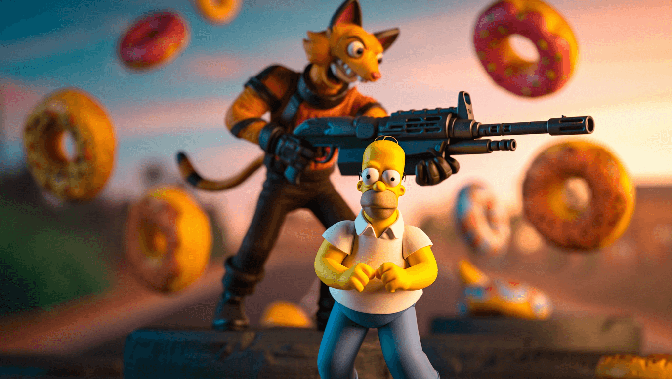 Fortnite Simpsons update v38.10 unleashes Donut Storm, new Mythic weapons, and Scratchy boss battle