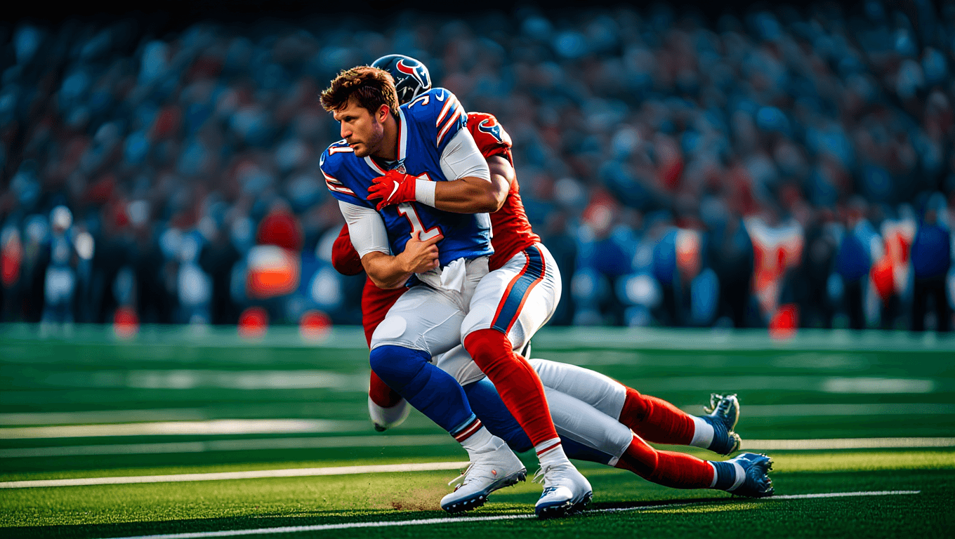 Josh Allen takes hard hit but returns to game vs Texans in Week 12 TNF thriller