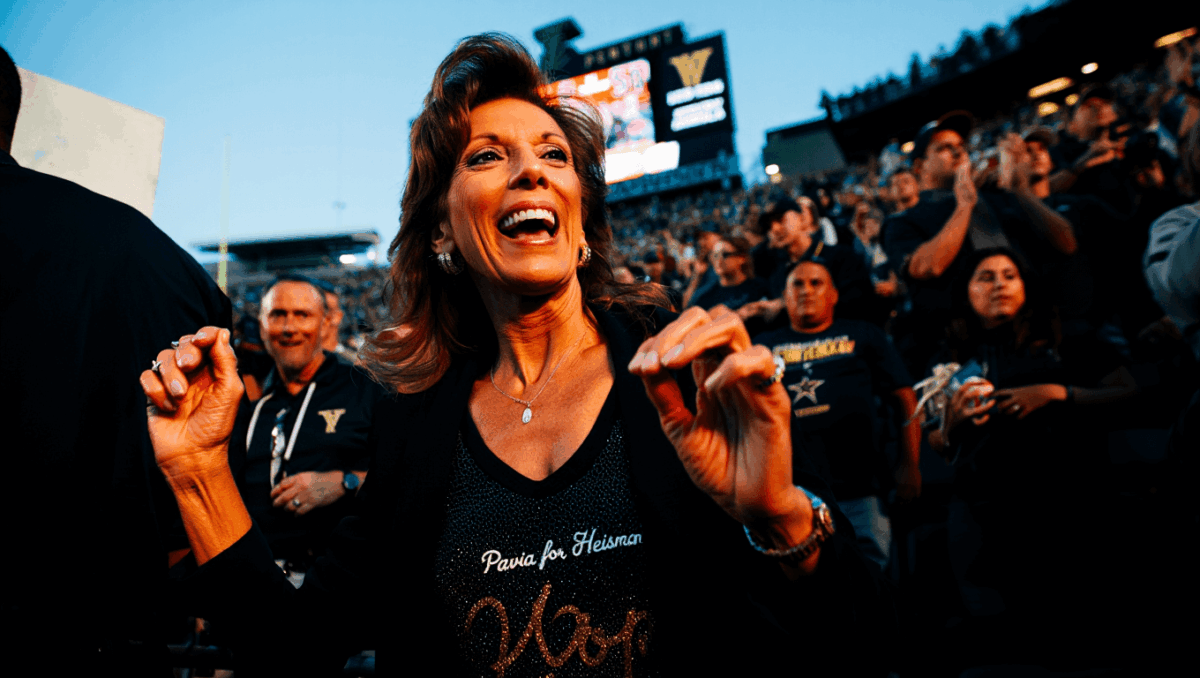 Pavia's mom steals the show yet again as college football fans can't stop talking about Vanderbilt QB's viral cheerleader