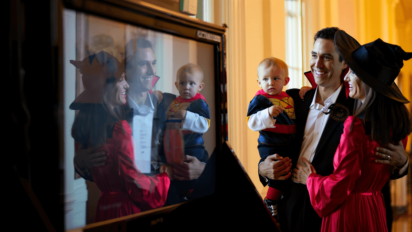 Karoline Leavitt sparks backlash after Halloween photos show husband's 'heavily photoshopped' face