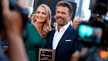 Vince Gill receives Willie Nelson Lifetime Achievement Award alongside wife Amy Grant at CMA Awards