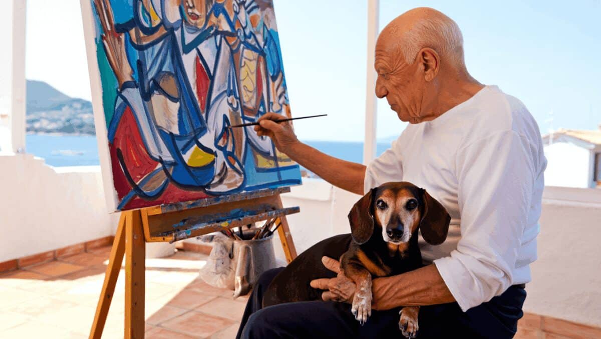 Lump, el perro salchicha que conquistó a Pablo Picasso y dejó su huella en la historia del arte