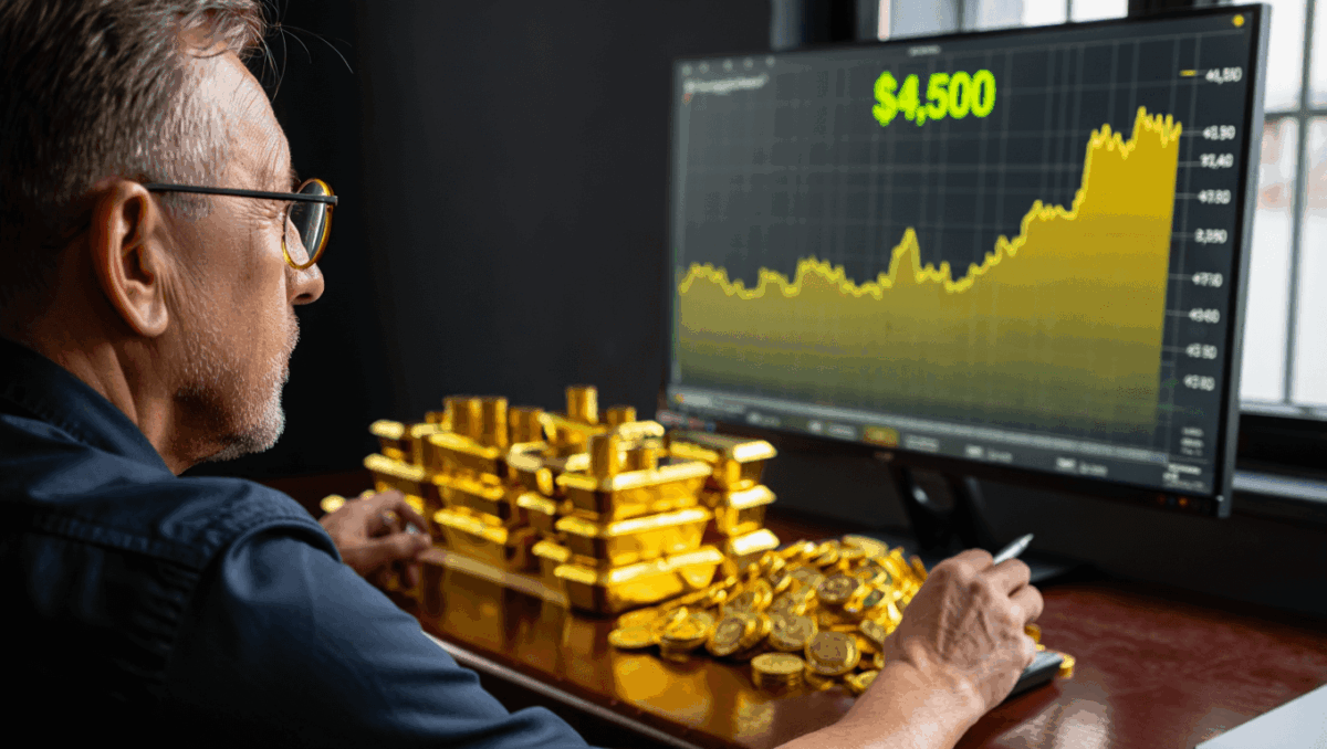 Gold price today hits fresh peaks as metal surges past $4,500 mark on record-breaking 2025 run