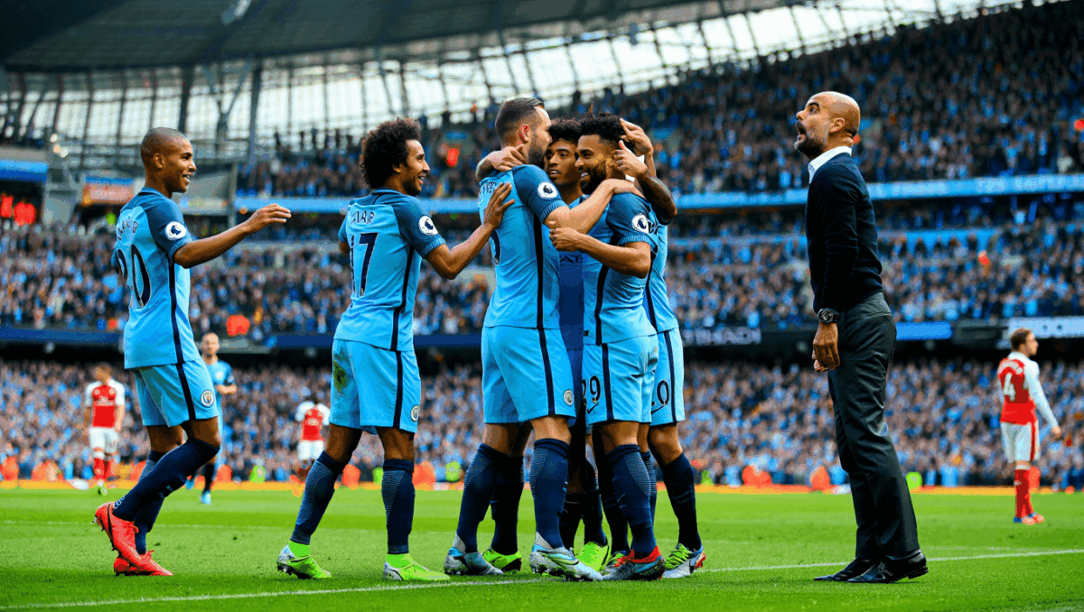 Premier League table shows Man City edges Arsenal for first place with two-point lead