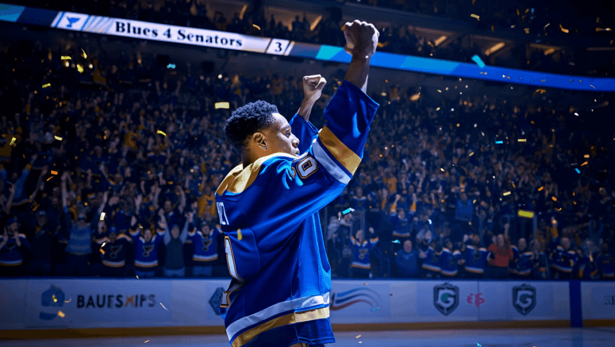 Blues beat Senators 4-3 with come-from-behind rally, snap road struggles