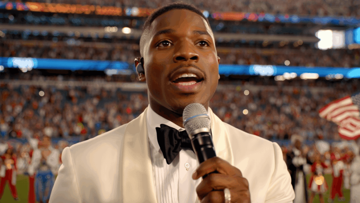 Jamal American Idol winner nails national anthem at College Football Playoff championship