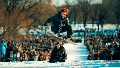 Shaun White pulls off shocking stunt jumping over Shane Gillis in snowy