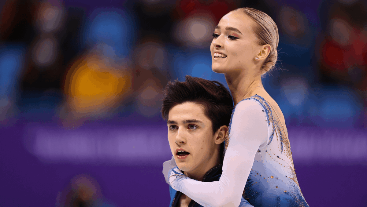 Pairs short program dominated by Hase/Volodin with 80.01 last night