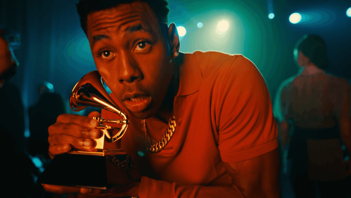 Tyler the Creator performs at Grammys tonight, wins Best Album Cover for Chromakopia