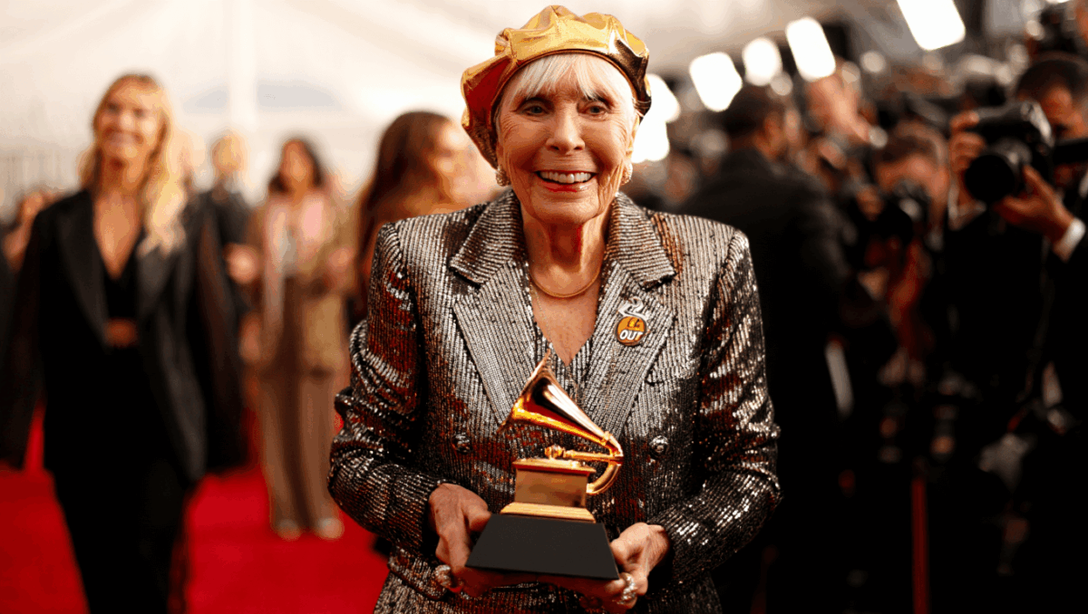 Joni Mitchell wins Grammy for Best Historical Album in rare appearance
