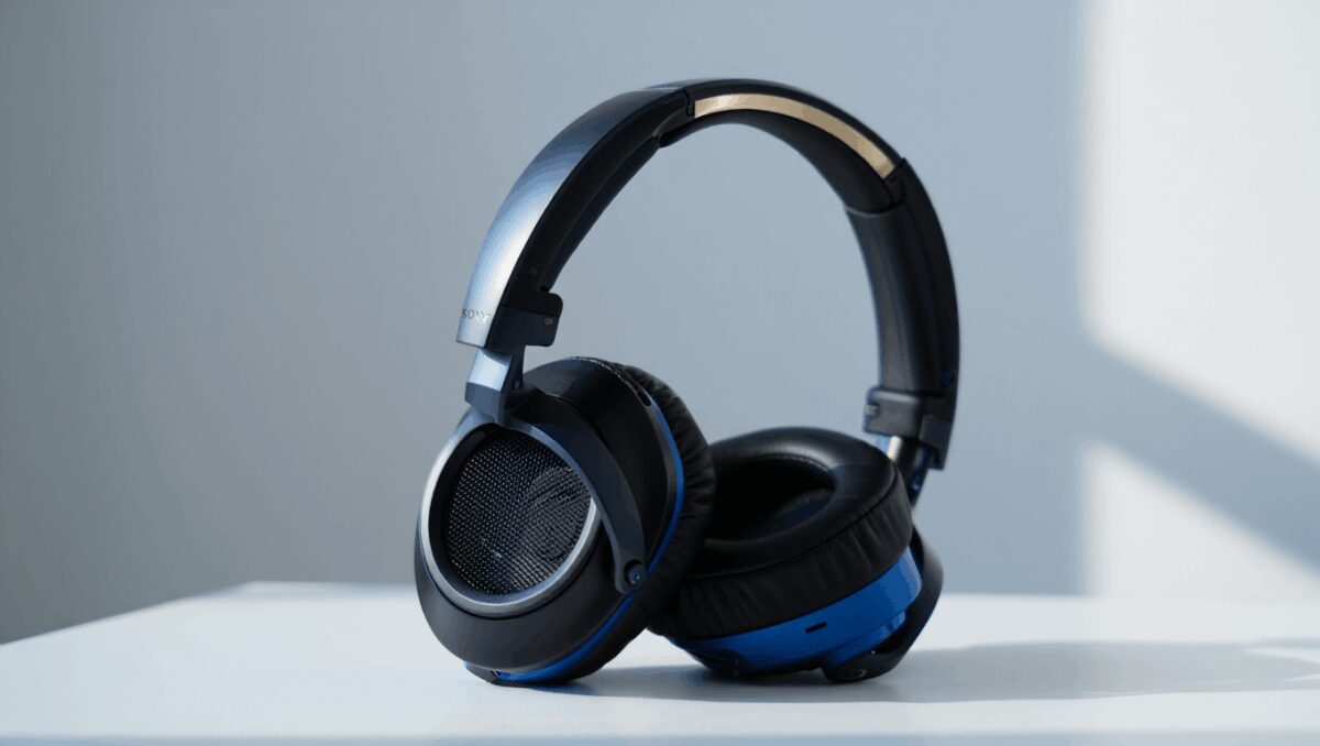 A black Sony Inzone H6 Air open-back gaming headset