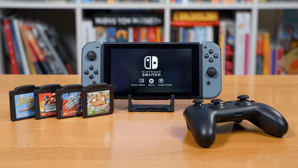 The Nintendo Switch 2 propped up on a kitchen table